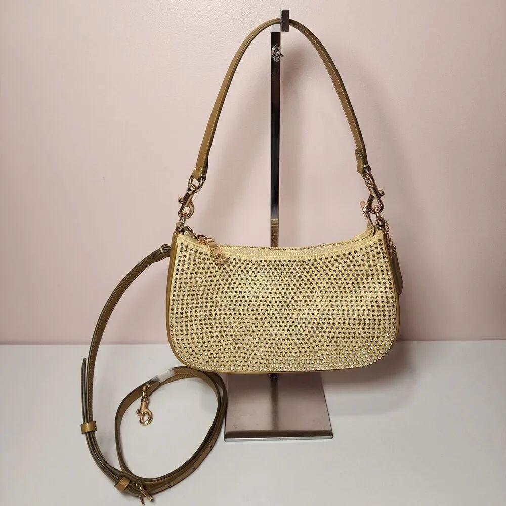 NWT COACH CV937 TERI SHOULDER BAG Crystal Yellow Gold